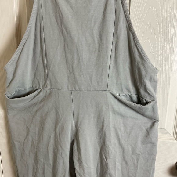 Ladies Italian Lagenlook 2 Pocket Front Tie Comfy Cotton Jumpsuit - Picture 4 of 10